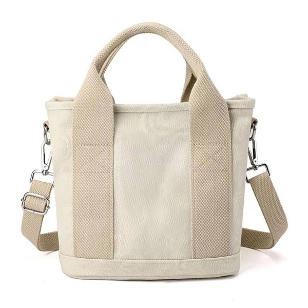 Canvas Crossbody Bag With Zipper