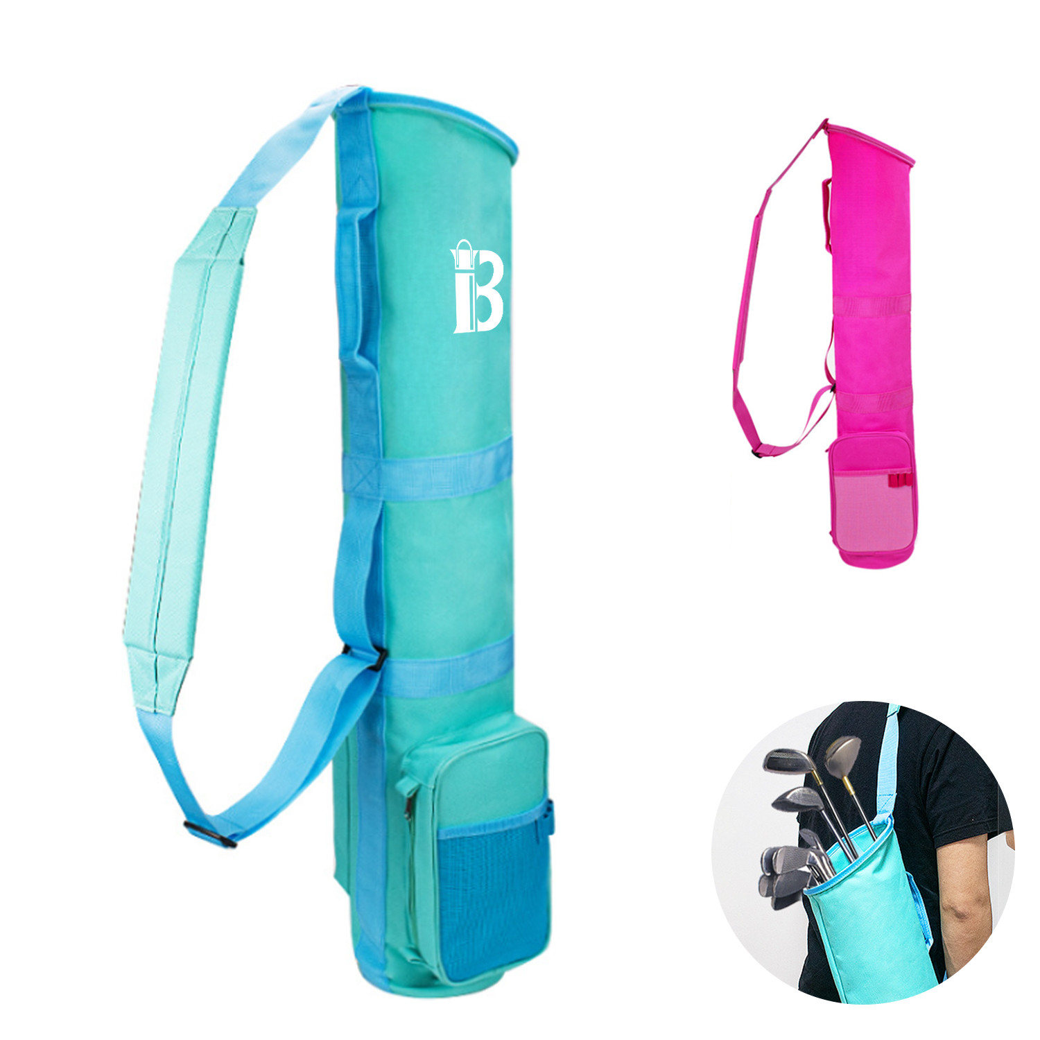 One-shoulder golf club cover storage bag