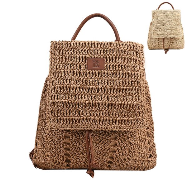 Jute Stylish woven beach backpack