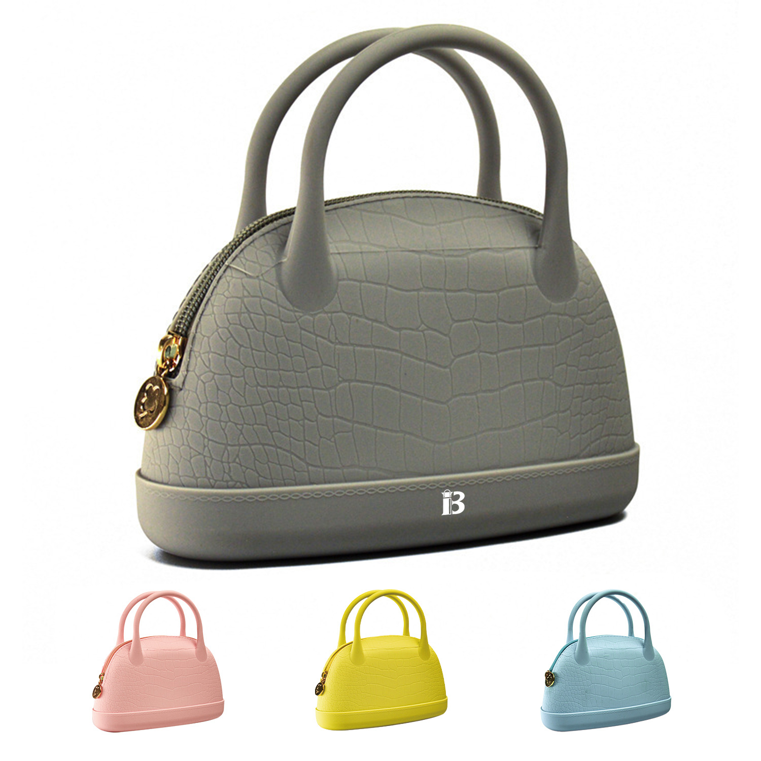 Crocodile pattern silicone handbag