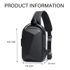 Anti Theft Hard Shell Crossbody Sling Bag with USB Port