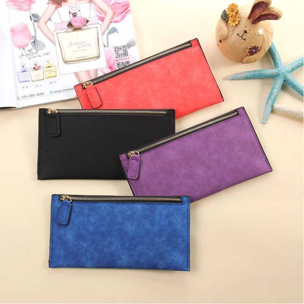 Thin zippered wallet Clutch