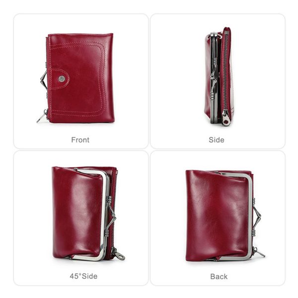 Genuine Leather RFID Clip Medium Waterproof Wallet