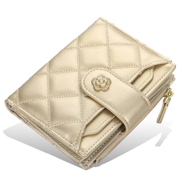 PU Leather Small Wallets Card Holder With Zipper for Women