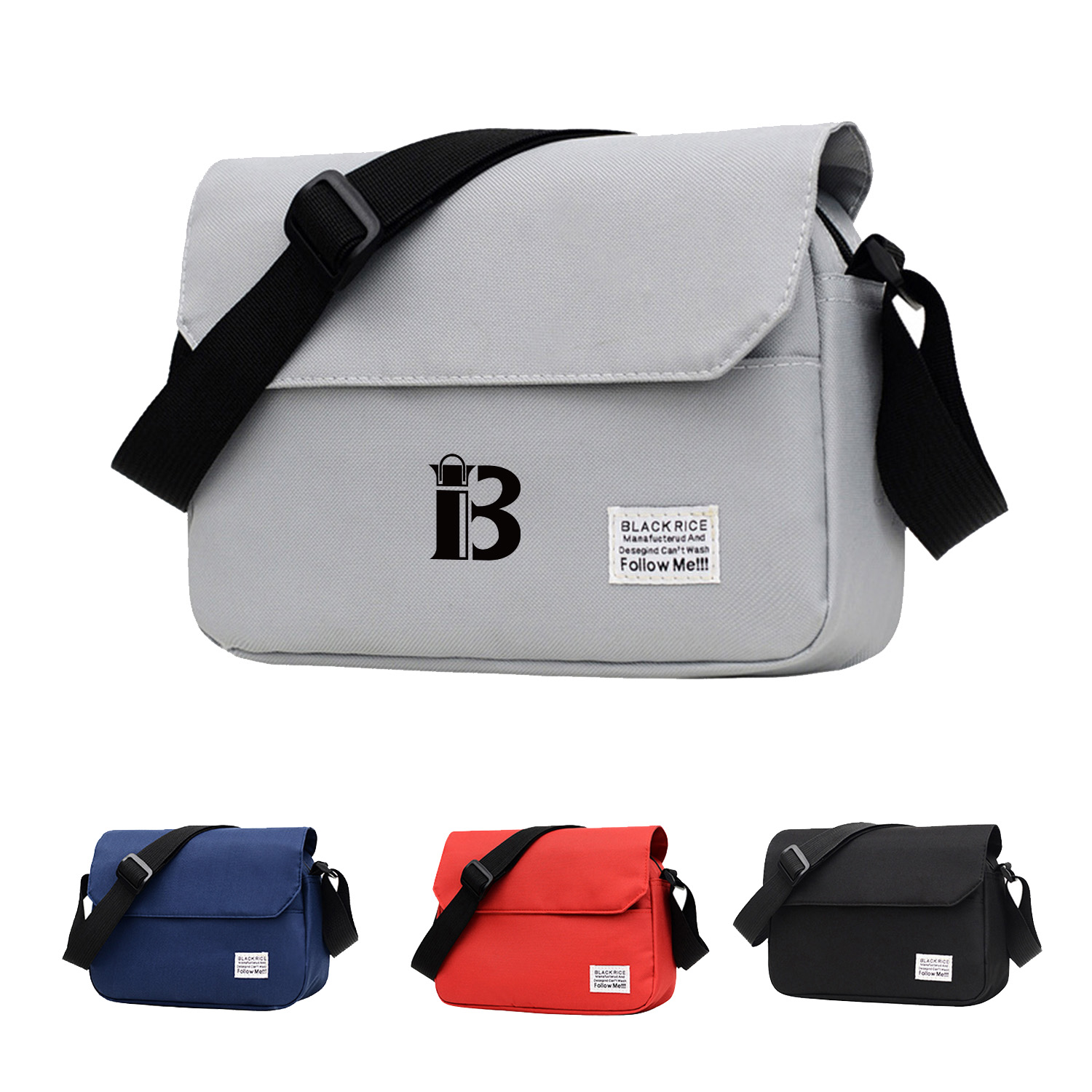 Nylon Messenger Crossbody Bag
