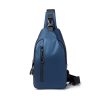 Oxford Sling Chest bag For Men with USB Charging Port