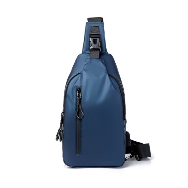 Oxford Sling Chest bag For Men with USB Charging Port