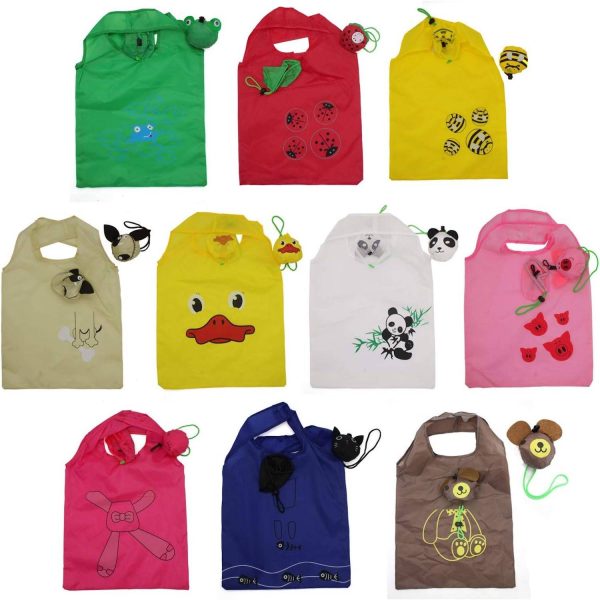 Foldable Animal Polyester Shopping Bag Grocery Pouch