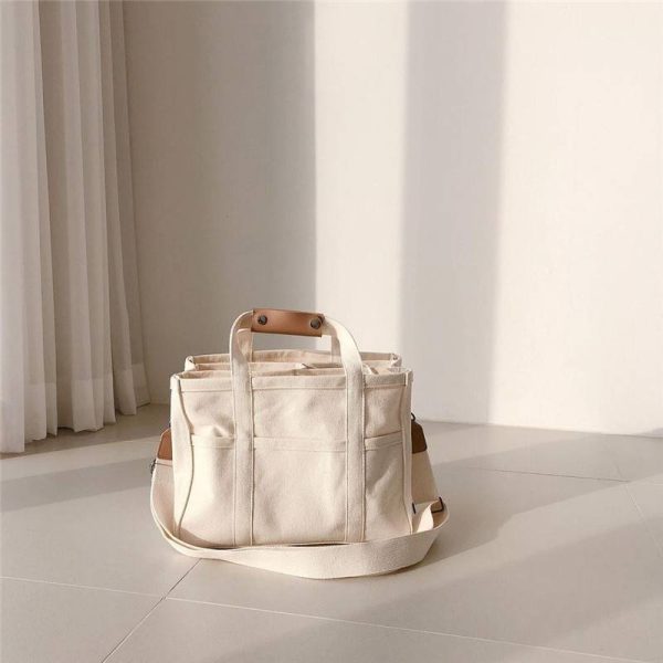 Canvas Beige Mommy Bag