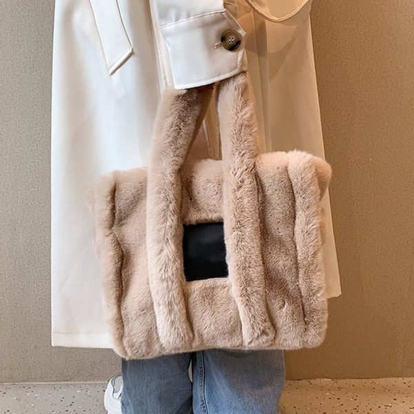 Plush Large Capacity Tote Bags For Women