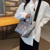 Nylon fluffy Crossbody Tote Bag