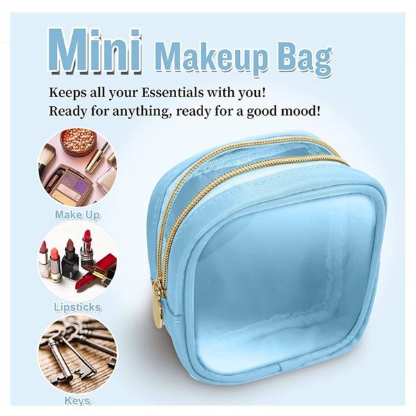 Mini Clear Travel Makeup Bag for Purse
