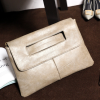 Large-capacity PU messenger bag