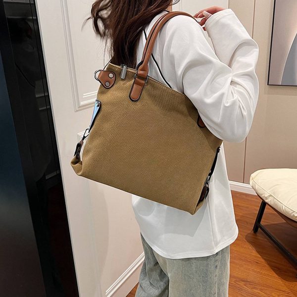 Large Capacity Single Shoulder Diagonal Canvas Tote Bag