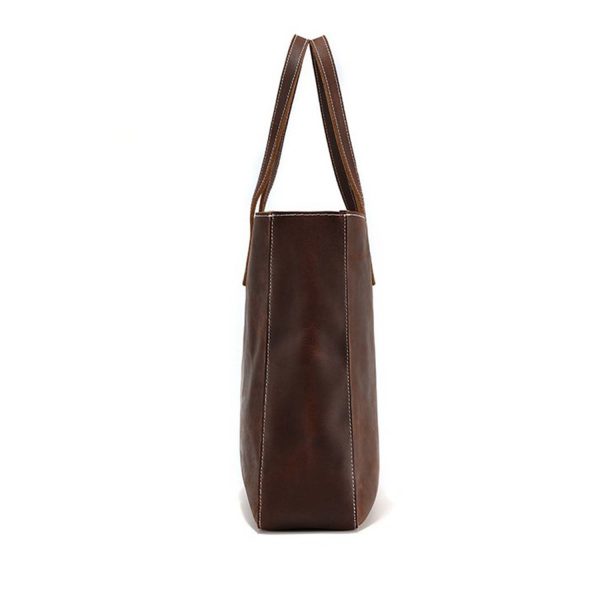 Genuine leather tote bag