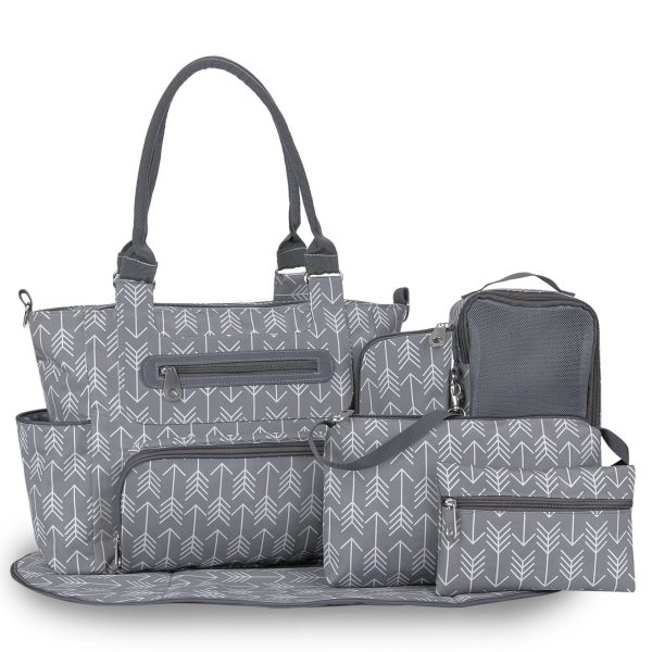 Polyester portable diaper tote bag set