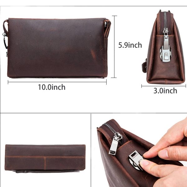 Genuine Leather 8-inch computer Waterproof Messenger Bags
