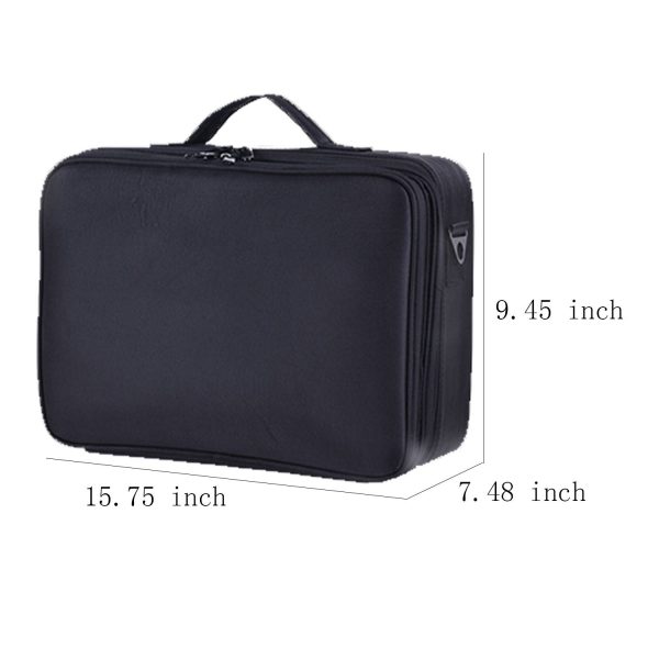 Cosmetics Organizer Storage Case With Adjustable Dividers