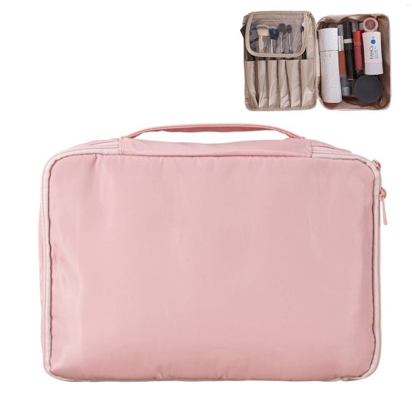 Polyester Waterproof travel makeup Cosmetic bag