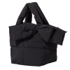 Female Simple Soft Down Bowknot Handbag Tote Bag
