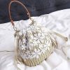 Chic Straw Women's Summer Beach Bag with Removable Handle