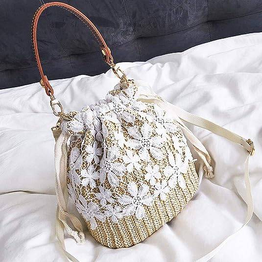 Chic Straw Women's Summer Beach Bag with Removable Handle