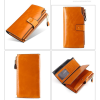 Genuine Leather Wallet RFID Blocking Multi Card Holder