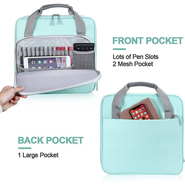 Zipper Binder Handbag Folder Storage Crossbody Bag