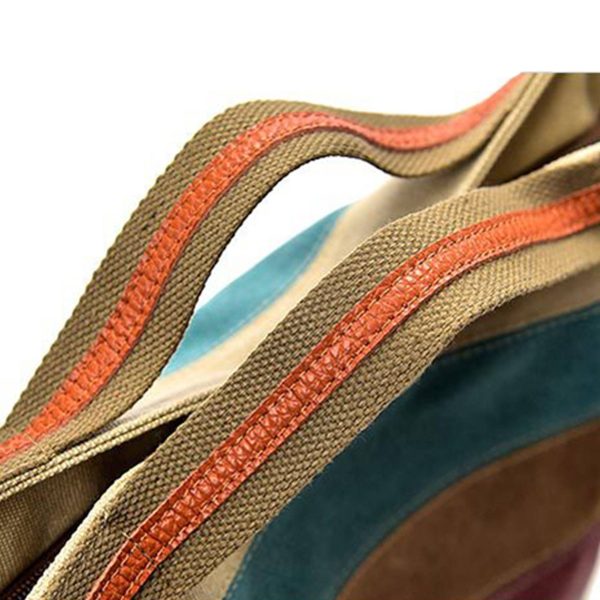 Canvas Patchwork Women's Shoulder Tote Bag