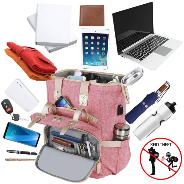 Oxford RFID Anti-Theft USB Travel Diaper Duffel Mommy Bag