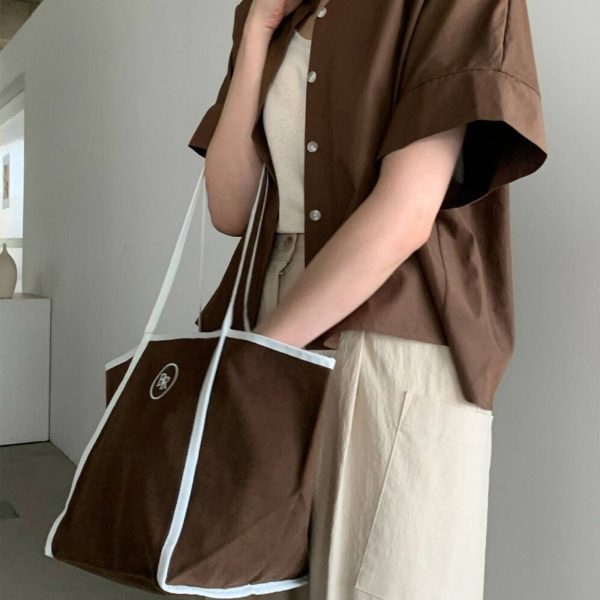Women canvas Tote Bag for Shoulder Package Work Beach Travel
