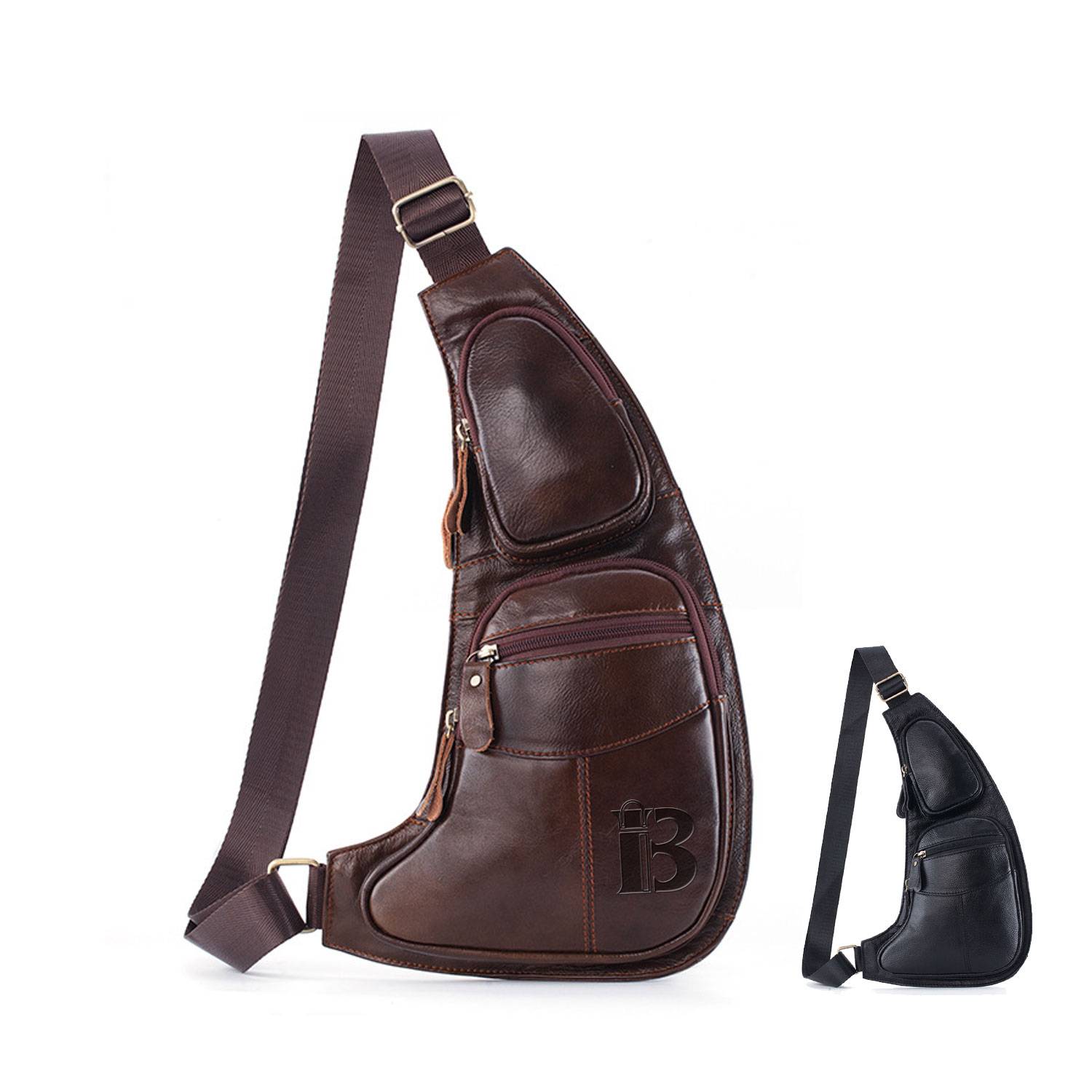 Trendy Men's Genuine Leather Messenger Bag
