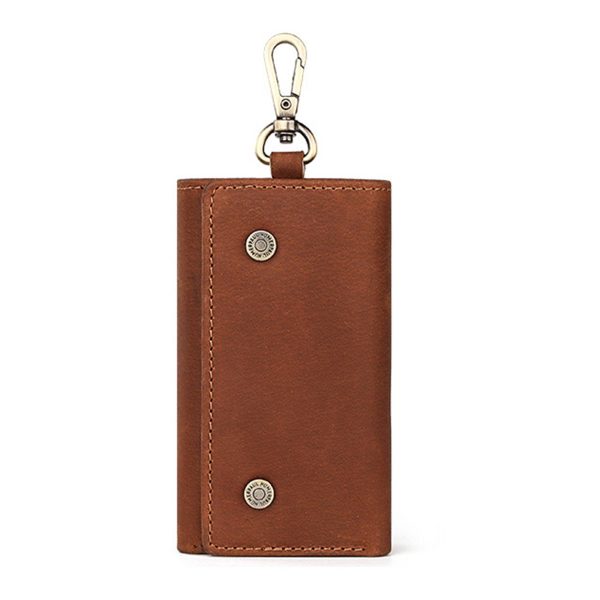 Genuine leather keychain wallet