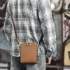 Genuine Leather Men's Casual Small Square Bag