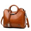 PU woven tote bag handbag for women With a round bracelet