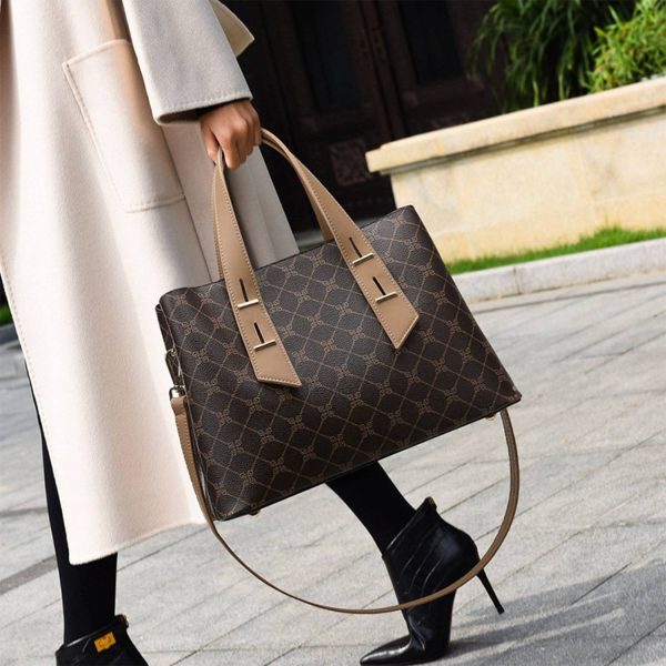Printed Women's Handbag Retro Style Commuter Shoulder Bag Wo