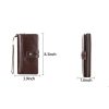 PU Leather Small vintage 3 times blocking Wristlet wallet