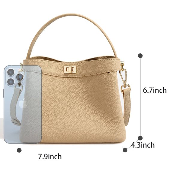 Genuine Leather Women's Bucket Bag