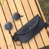 PU Leather Sunglass Case Pouch Bag
