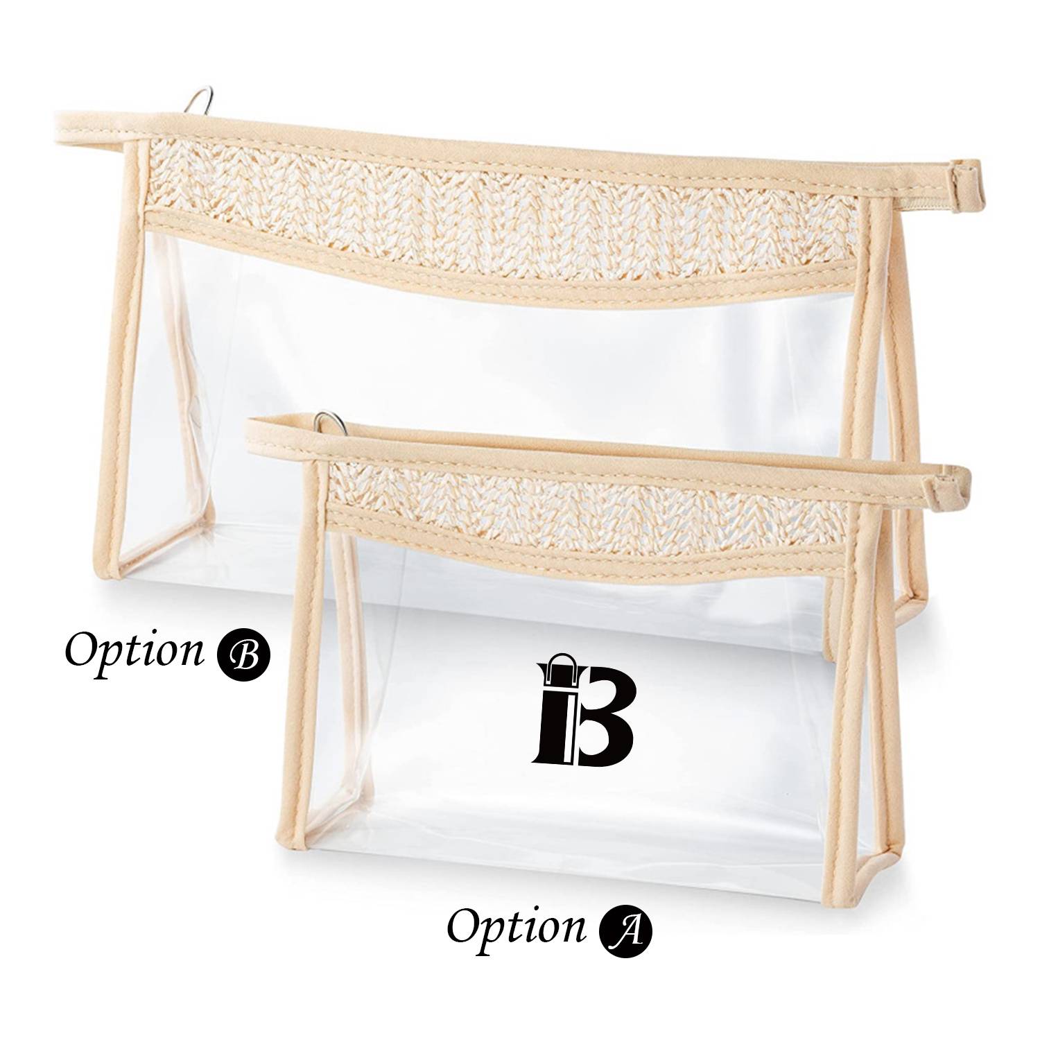 Small Straw Clear Makeup Bags