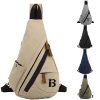 Canvas Small Crossbody Backpack Casual Daypack for Men Women
