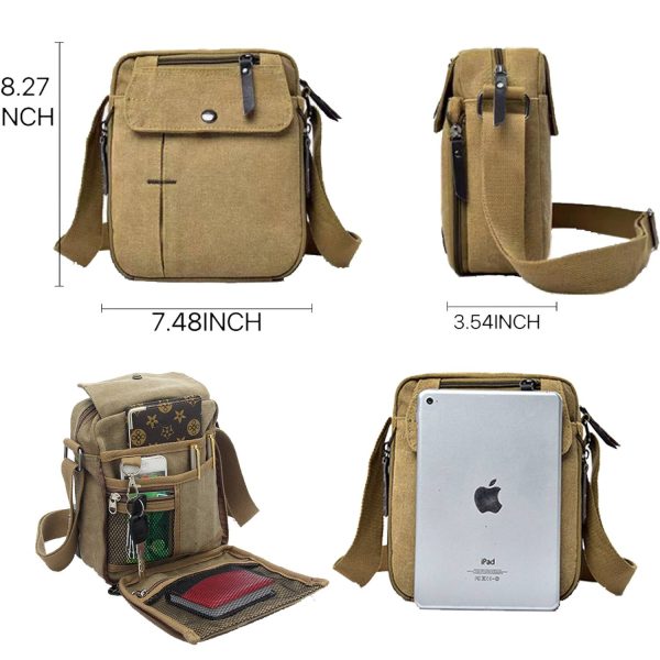 Canvas Small Messenger Casual Shoulder cross-body Bag
