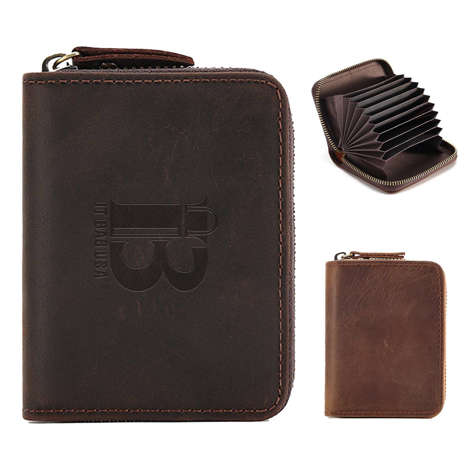 Genuine Leather Men Wallet Card Holder