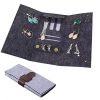 Portable Roll-up Felt Jewelry Roll Storage Bag