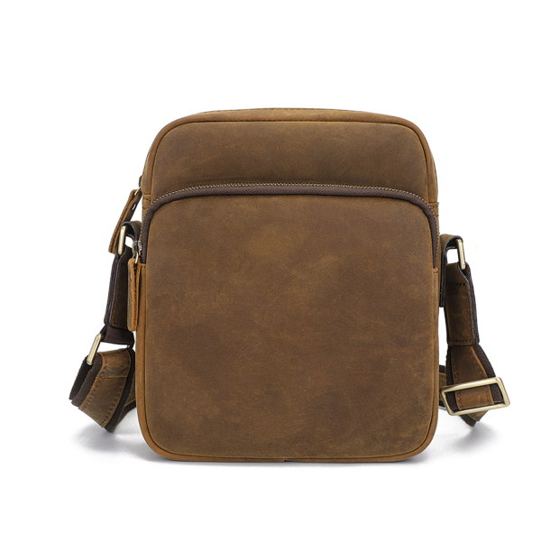 Crazy Horse Leather Men's Crossbody Bag