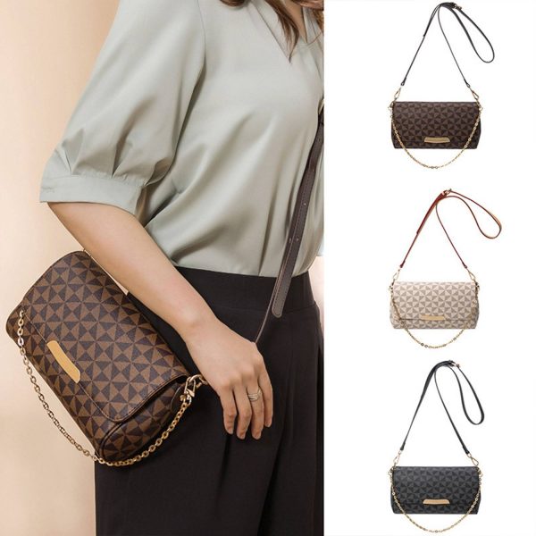 PU Leather Fashion Women Shoulder Chain Crossbody Bag
