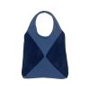 Polyester Patchwork Knit Tote Bag