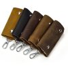Genuine Crazy Horse Leatehr Key Wallet Case Holder