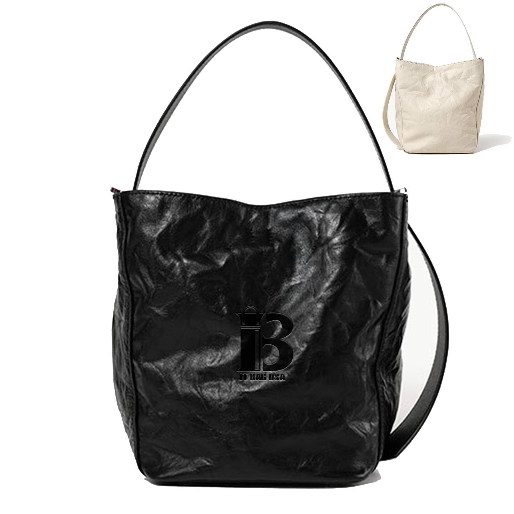 Genuine Leather Top Handle Shoulder Bag for Women