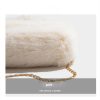 Plush imitation rabbit fur shoulder bag